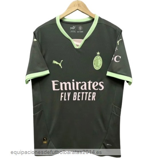 Nuevo Tailandia 3ª Camiseta AC Milan 24/25 Negro Baratas